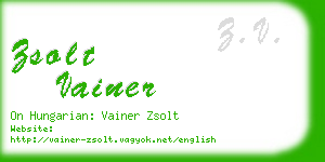 zsolt vainer business card